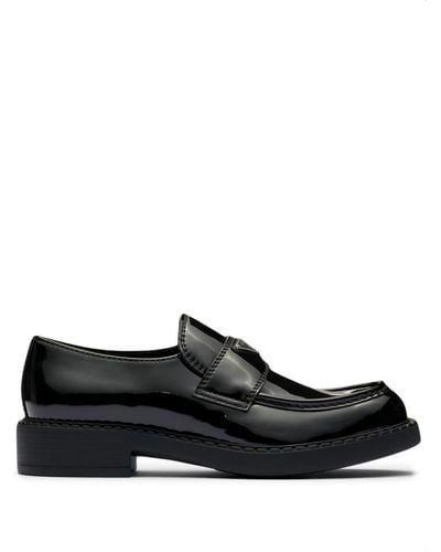 Prada Patent Leather Loafers - Black