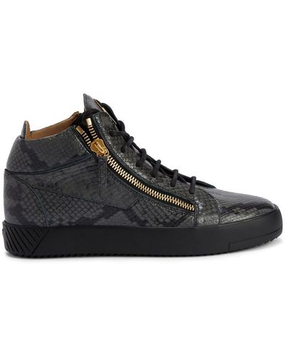 Giuseppe Zanotti Frankie レザーハイカットスニーカー - ブラック