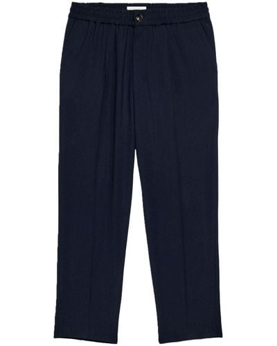 Ami Paris Elasticated-waist Tapered Trousers - Blue
