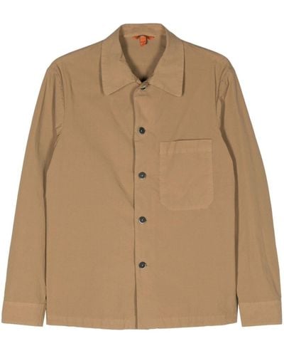 Barena Long-sleeves Stretch-cotton Shirt - Natural