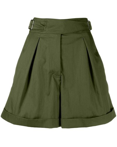 KENZO Shorts a vita alta - Verde