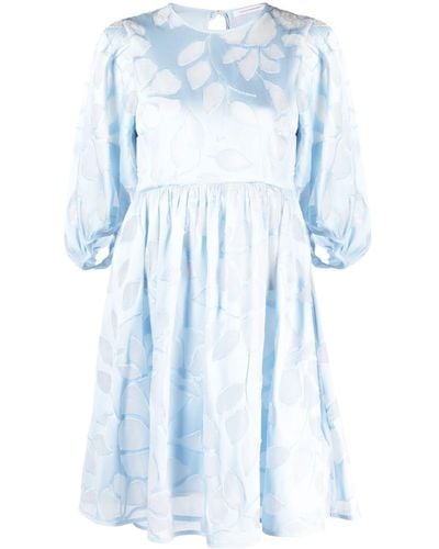 Cecilie Bahnsen Mabel Puff-sleeve Dress - Blue