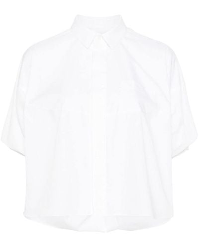 Sacai Popeline-Hemd mit Puffärmeln - Weiß