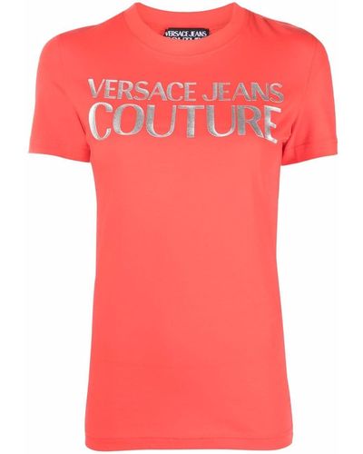 Versace Logo Print T-shirt - Red