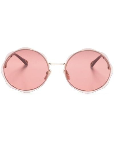Chloé Gafas de sol Honoré con montura redonda - Rosa