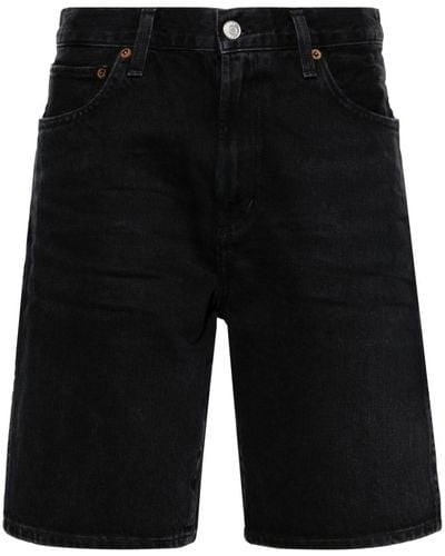 Agolde Short en jean à taille haute - Noir