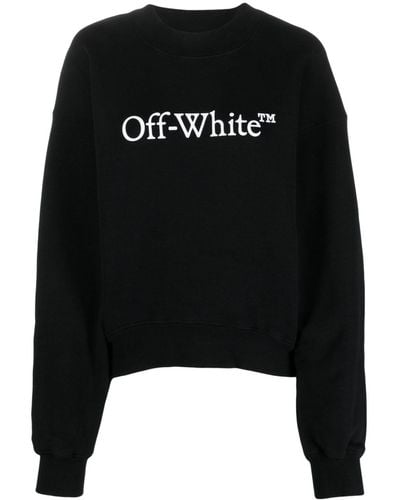 Off-White c/o Virgil Abloh Bookish Logo-print Cotton Sweatshirt - Black