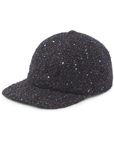 MSGM Sequin-embroidered Baseball Cap - Blue