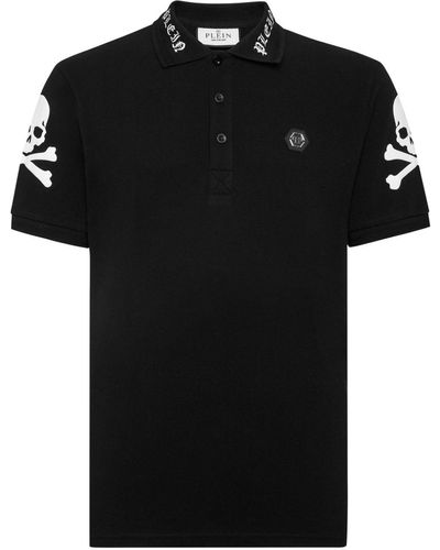 Philipp Plein Skull-print Polo Shirt - Black
