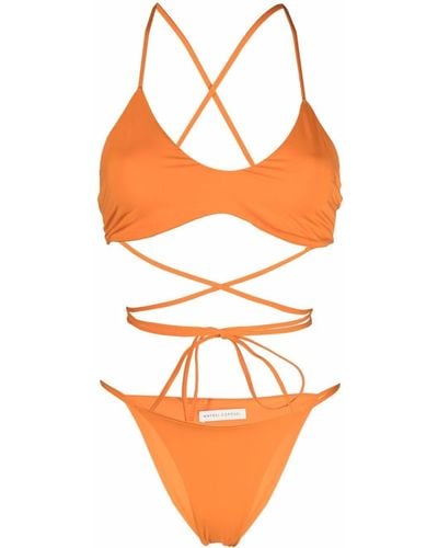 Maygel Coronel Bikini con cintura cruzada - Naranja