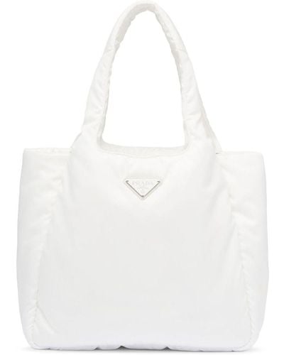 Prada Large Padded Tote Bag - White
