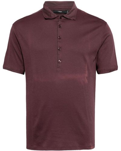 Zegna Short-sleeve cotton polo shirt - Rosso