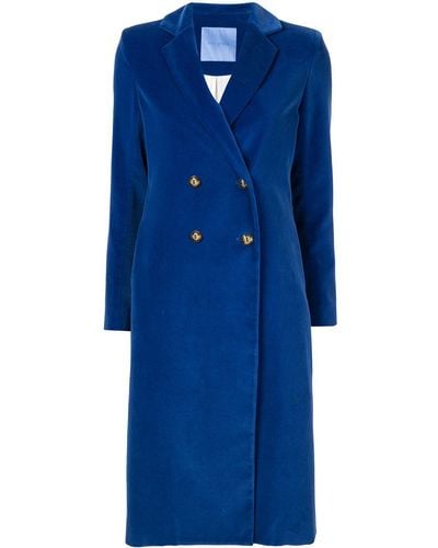 Macgraw Double-breasted Midi Coat - Blue
