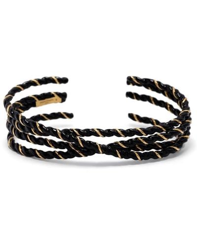 Maison Margiela Cuff-design Bracelet - Black