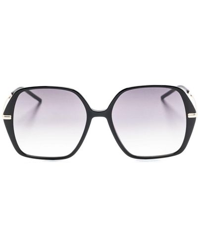 BOSS Square-frame Gradient Sunglasses - Black