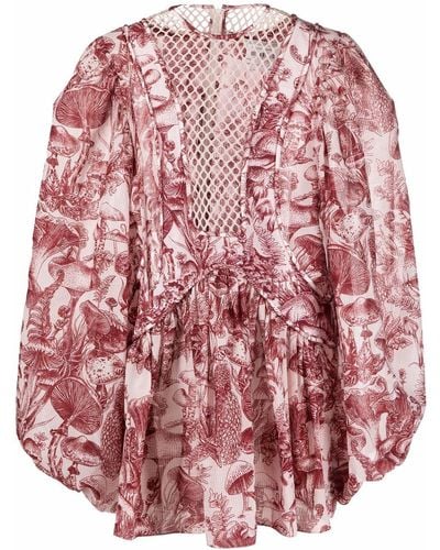 Stella McCartney Kleid mit Zeichnungs-Print - Mehrfarbig