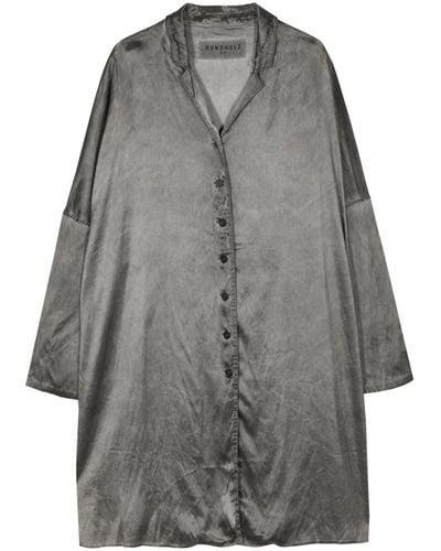 Rundholz Single-breasted satin coat - Gris