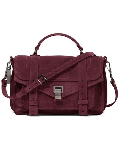 Proenza Schouler Medium Ps1 Suede Bag - Purple