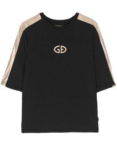 Goldbergh T-shirt Renowned con dettaglio a righe - Nero