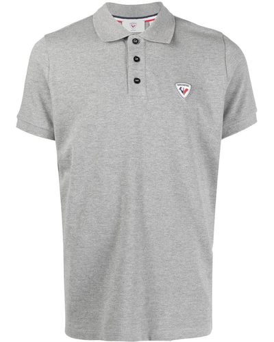 Rossignol Logo-crest Cotton Polo-shirt - Gray