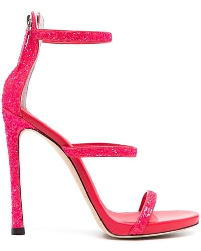 Giuseppe Zanotti Harmony Glitter-detail Heeled Sandals - Pink