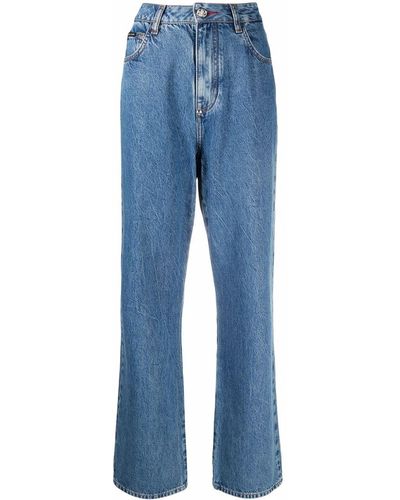 Philipp Plein Iconic Loose Fit Jeans - Blue