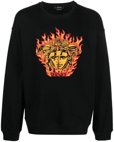 Versace Medusa Flame Sweatshirt - Zwart