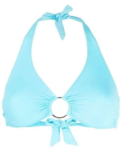Melissa Odabash Brussels Underwire Halterneck Bikini Top - Blue