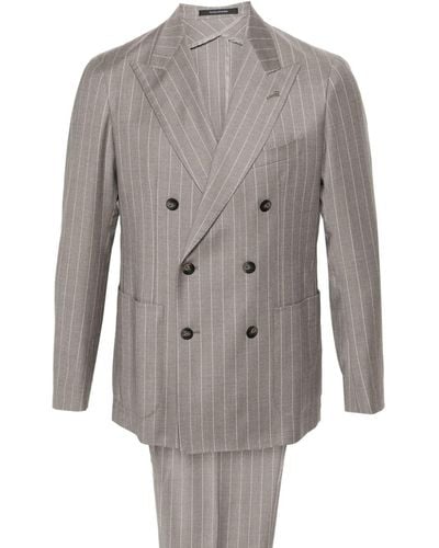 Tagliatore Striped Double-breasted Suit - Grijs
