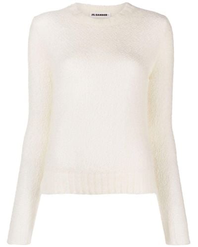 Jil Sander Textured Chunky-knitted Sweater - White