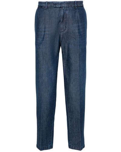 Briglia 1949 Mid-rise tapered-leg jeans - Azul