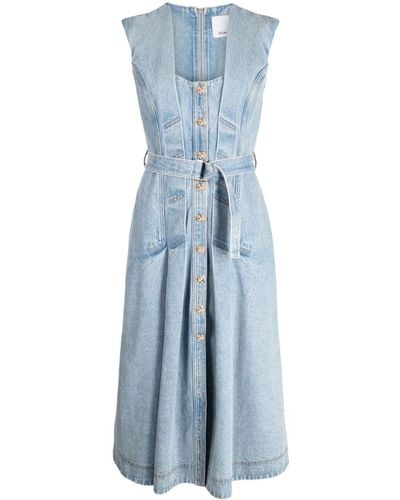 Acler Flaxton Denim Midi-jurk - Blauw