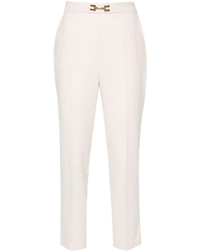Elisabetta Franchi Tailored Cropped Trousers - White