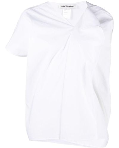 Low Classic Klassische Bluse - Weiß