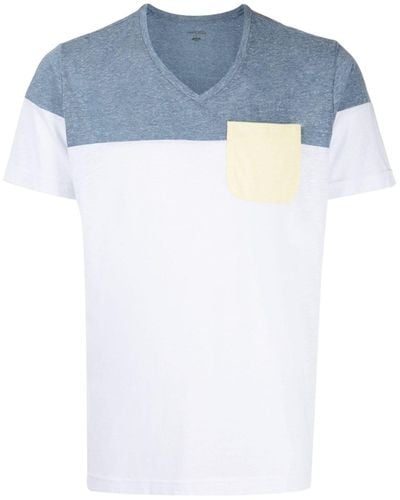Private Stock T-shirt The Troy à design colour block - Bleu