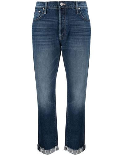 Mother The Scrapper Cropped-Jeans - Blau