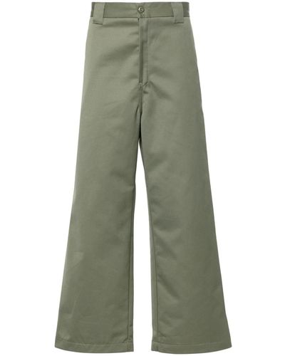 Carhartt Brooker Logo-patch Trousers - Green