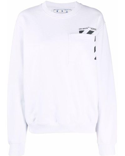 Off-White c/o Virgil Abloh Marker Logo-print Sweatshirt - White