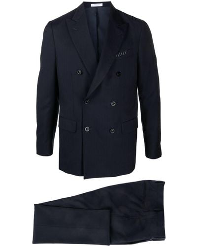 Boglioli Doppelreihiger Anzug mit Streifen - Blau