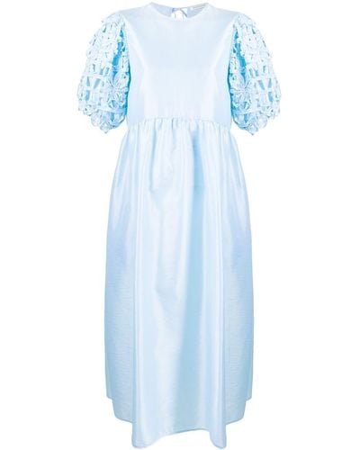 Cecilie Bahnsen Kleid mit weiten Ärmeln - Blau