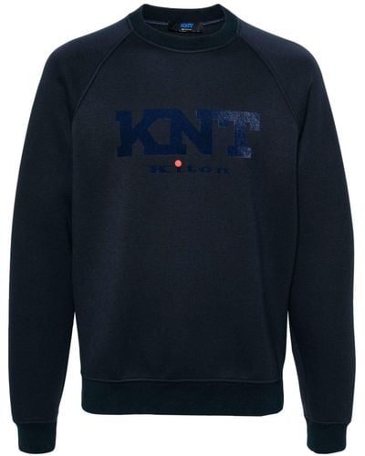 Kiton フロックロゴ スウェットシャツ - ブルー