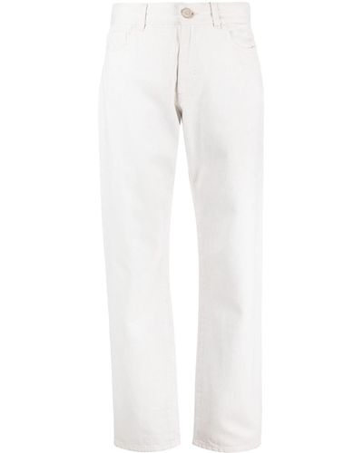 Moorer Sansa-214 Straight-leg Jeans - White