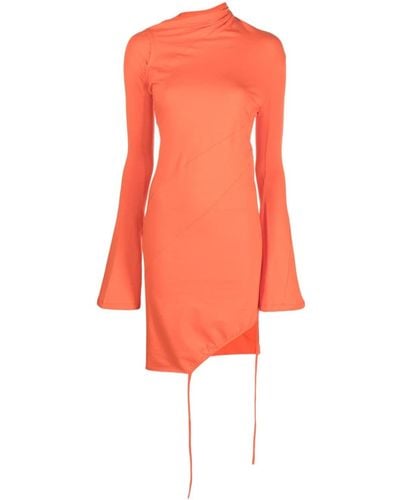 OTTOLINGER Asymmetric-neck Midi Dress - Orange