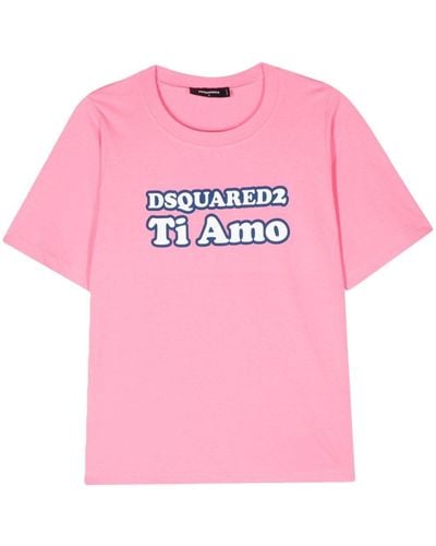 DSquared² Ti Amo Tシャツ - ピンク