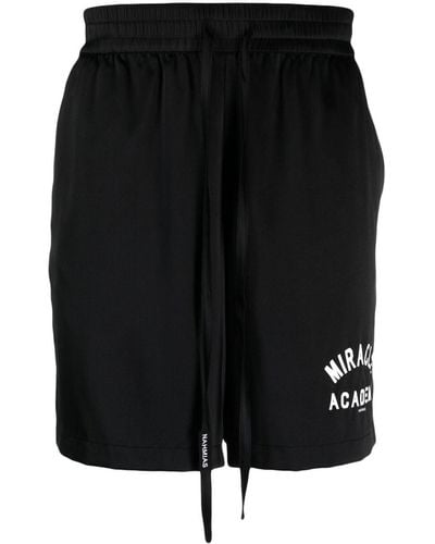 NAHMIAS Graphic-print Silk Shorts - Black