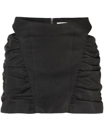 MISBHV Ruched Cut-out Mini Skirt - Black