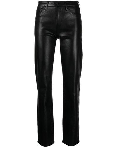 L'Agence Ginny Coated Trousers - Black