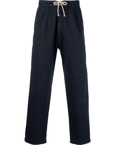 Societe Anonyme Cropped Tapered-leg Trousers - Blue