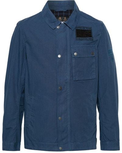 Barbour Workers Cotton Shirt Jacket - Blauw