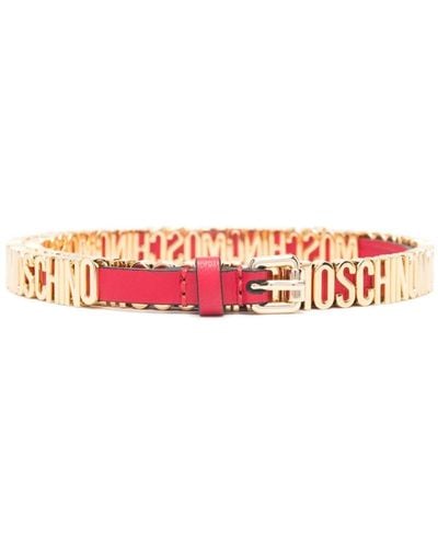Moschino Cinturón con letras del logo - Rosa